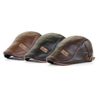 High Quality Trendy Leather Beret