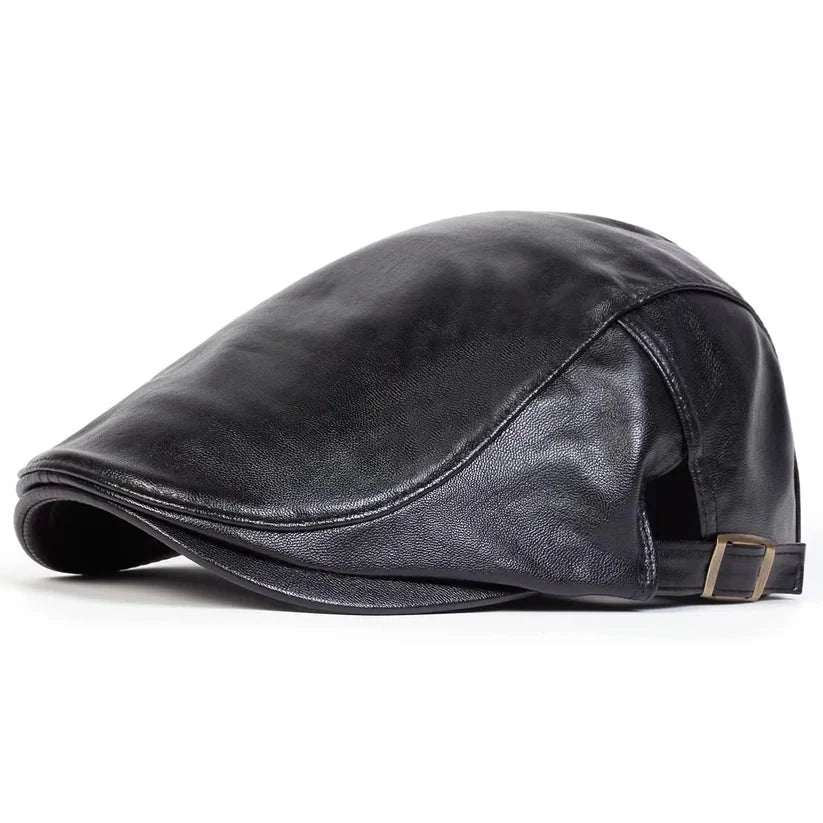 High Quality Trendy Leather Beret
