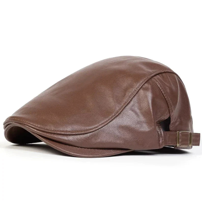 High Quality Trendy Leather Beret