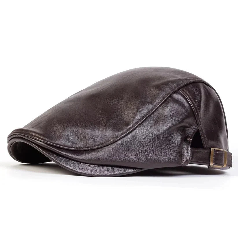 High Quality Trendy Leather Beret