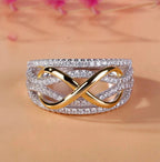 L’Auralith Two-Tone Sterling Silver Pave Ring