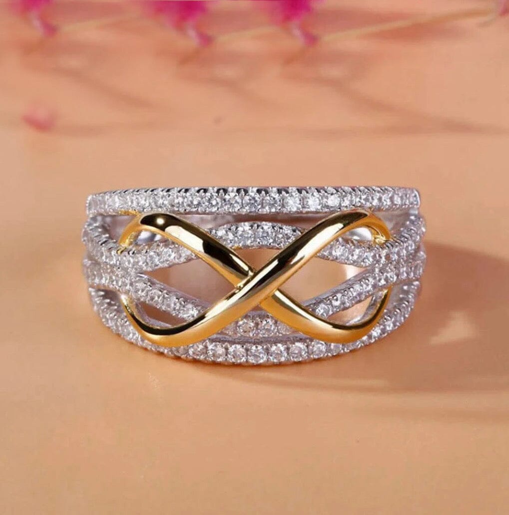 L’Auralith Two-Tone Sterling Silver Pave Ring