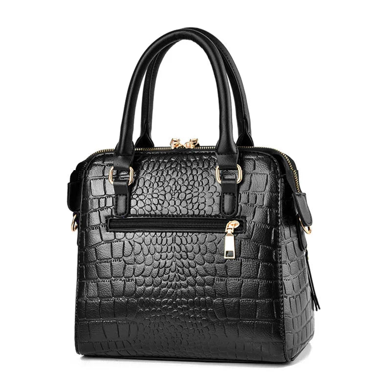 Leather Bag Crocodile Design