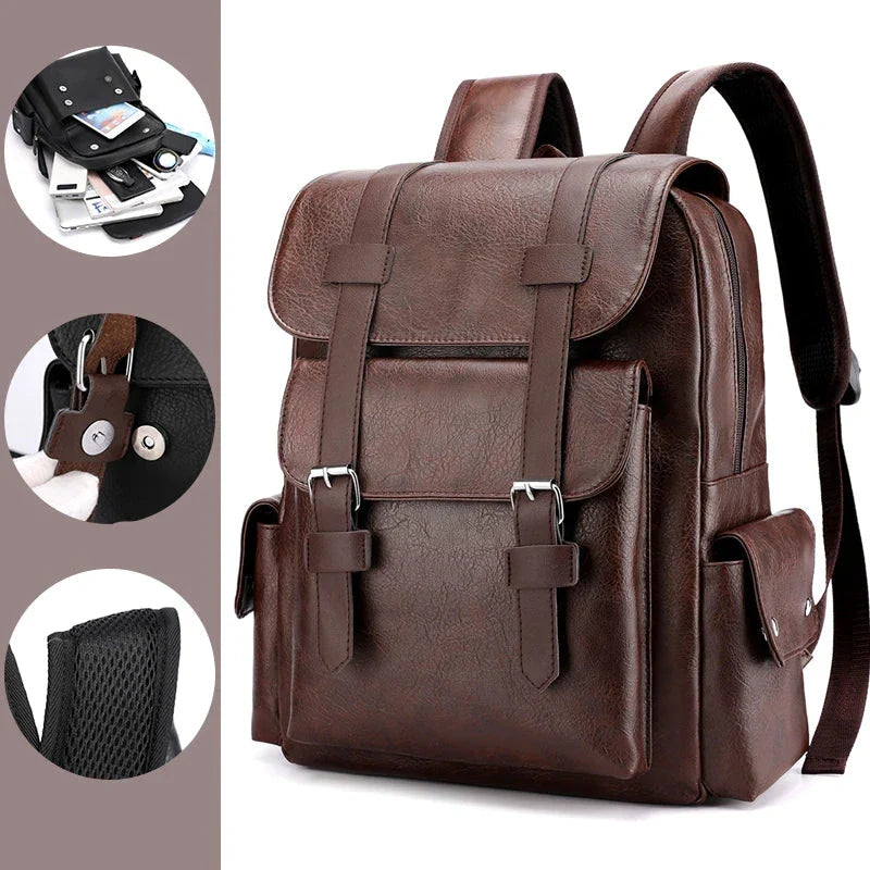 Leather Men's Backpack Balestrine