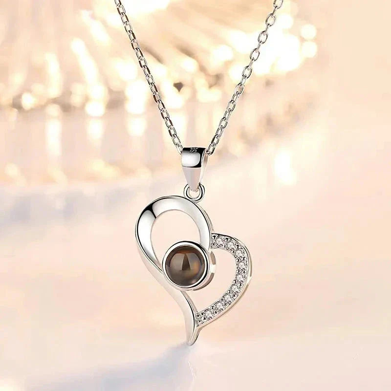 Rose of Love Heart Necklace