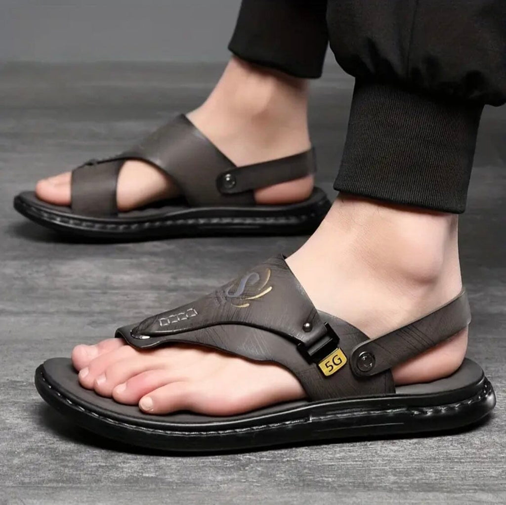 Lucian Leather Grip Sandals