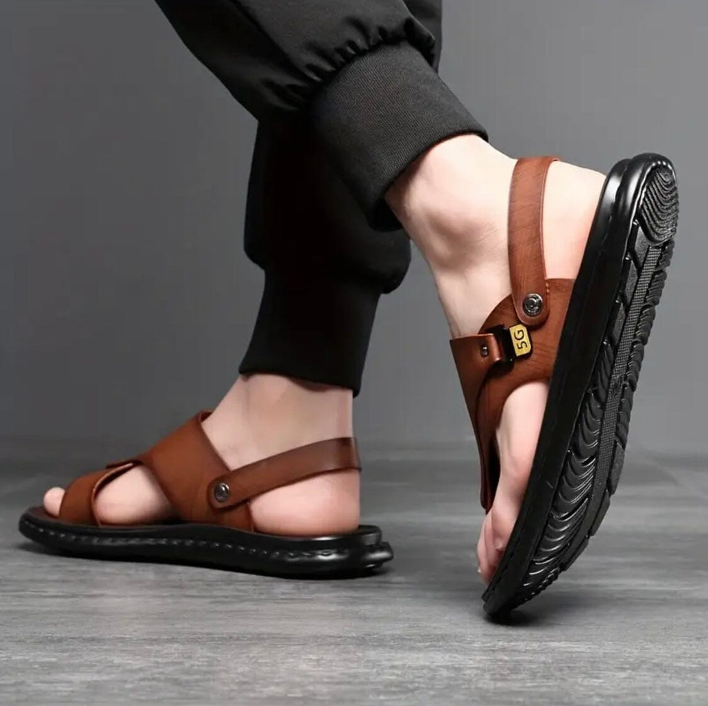 Lucian Leather Grip Sandals
