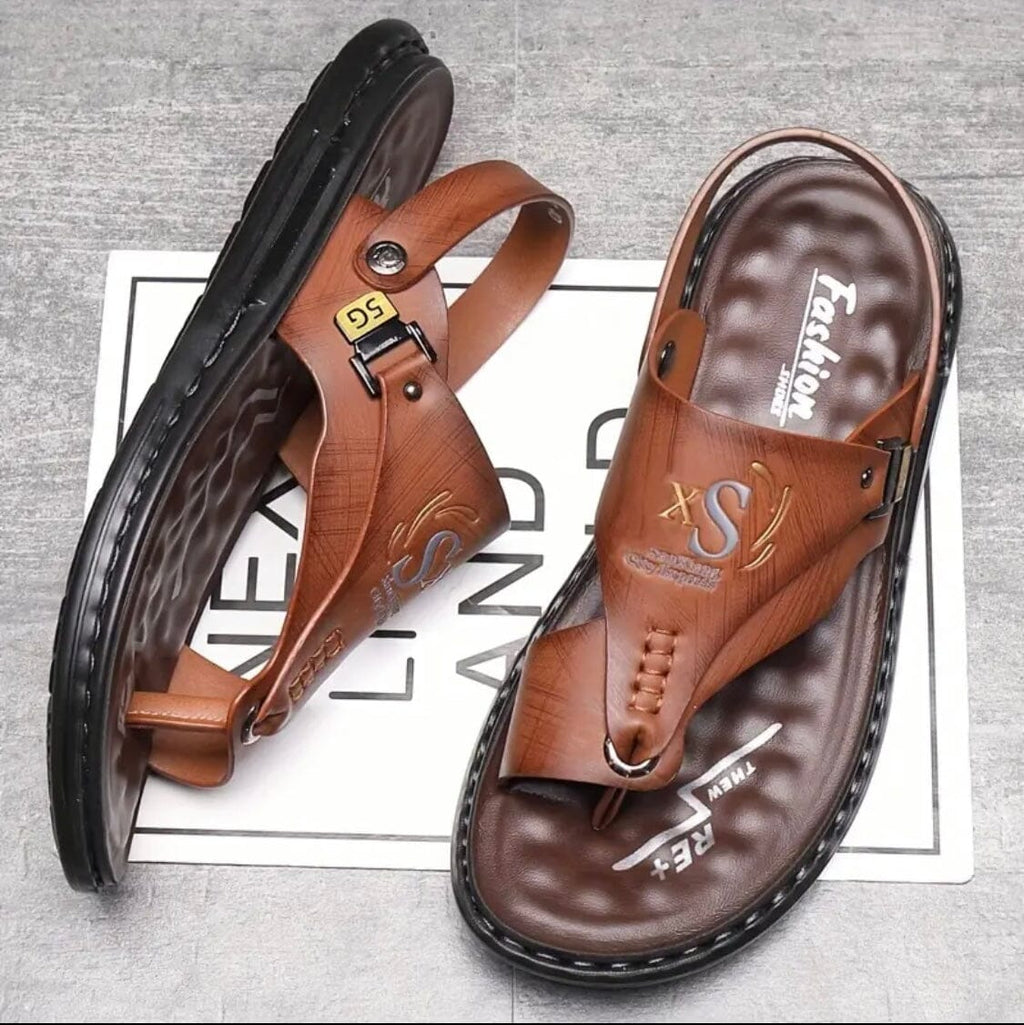 Lucian Leather Grip Sandals