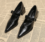 Lunara Vintage Pointed Toe Women's Leather Shoes