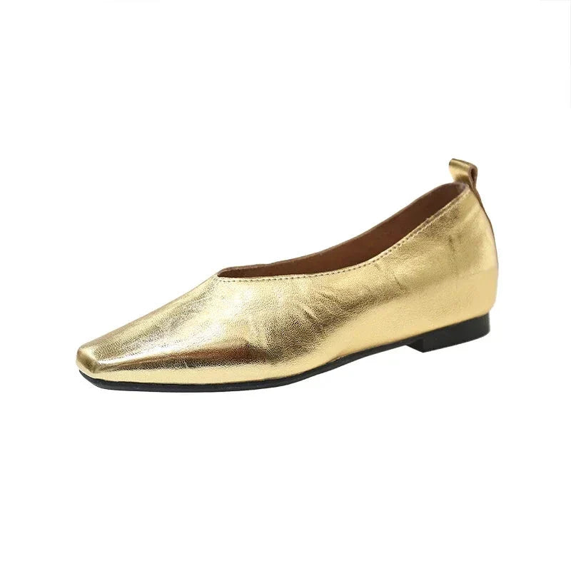 Luxe Veronne – Elegant Women's Leather Flats