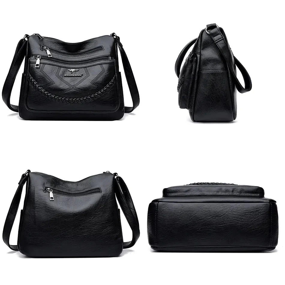 Luxury Soft Leather Crossbody Shoulder Bag