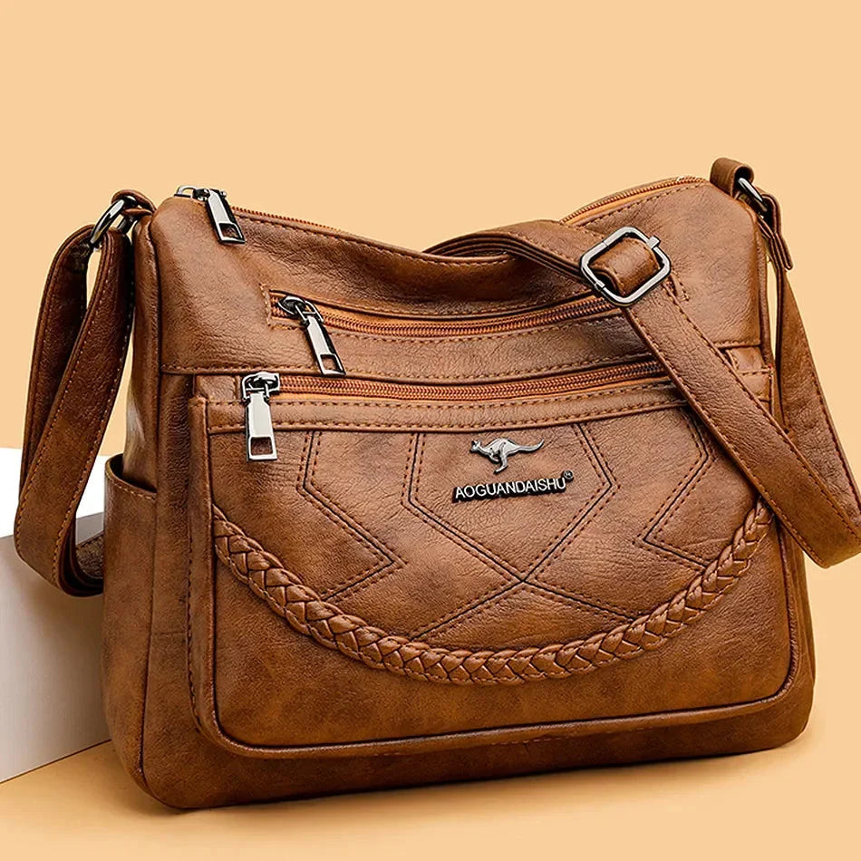 Luxury Soft Leather Crossbody Shoulder Bag