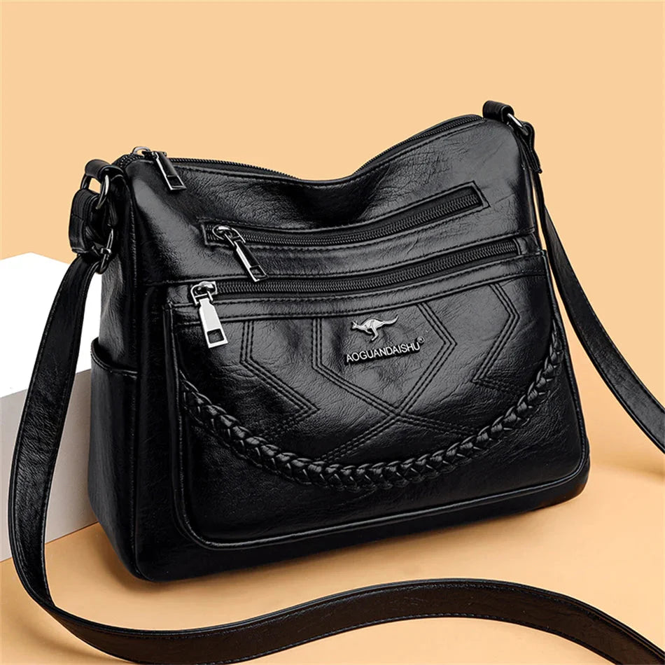 Luxury Soft Leather Crossbody Shoulder Bag