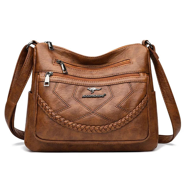 Luxury Soft Leather Crossbody Shoulder Bag