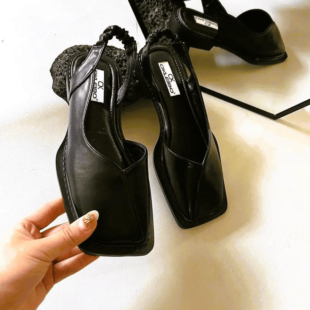 MARY JANES Leather Slip-On Flats