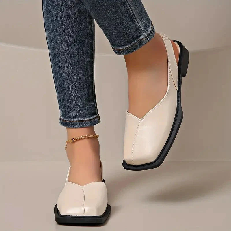 MARY JANES Leather Slip-On Flats