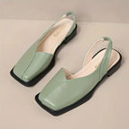 MARY JANES Leather Slip-On Flats