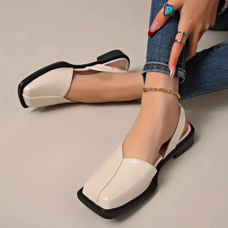 MARY JANES Leather Slip-On Flats