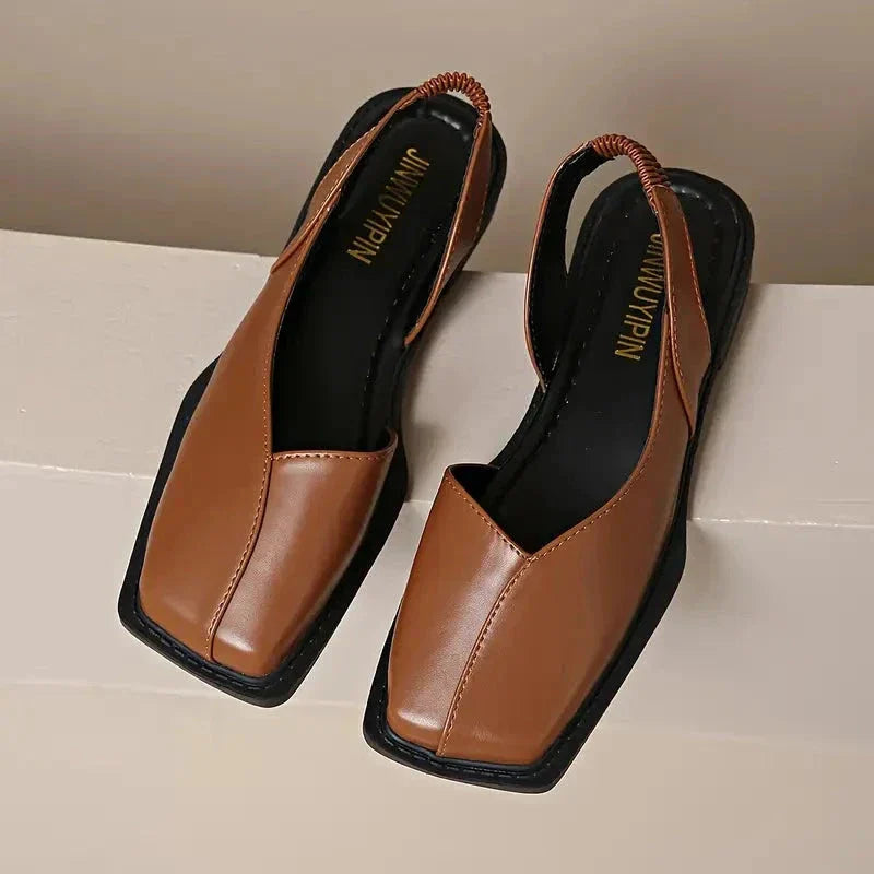 MARY JANES Leather Slip-On Flats