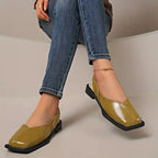 MARY JANES Leather Slip-On Flats