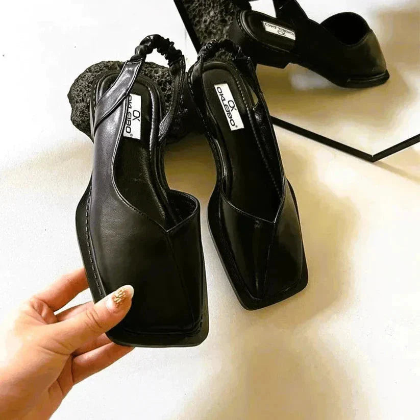 MARY JANES Leather Slip-On Flats