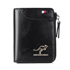 Men Wallet Zipper Leather Purse ( RFID PROTECTED )