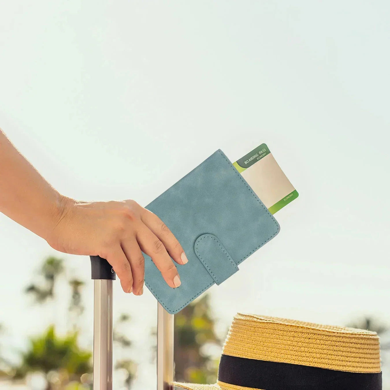 SkyVault Passport Holder in Leather – Elegant & Functional