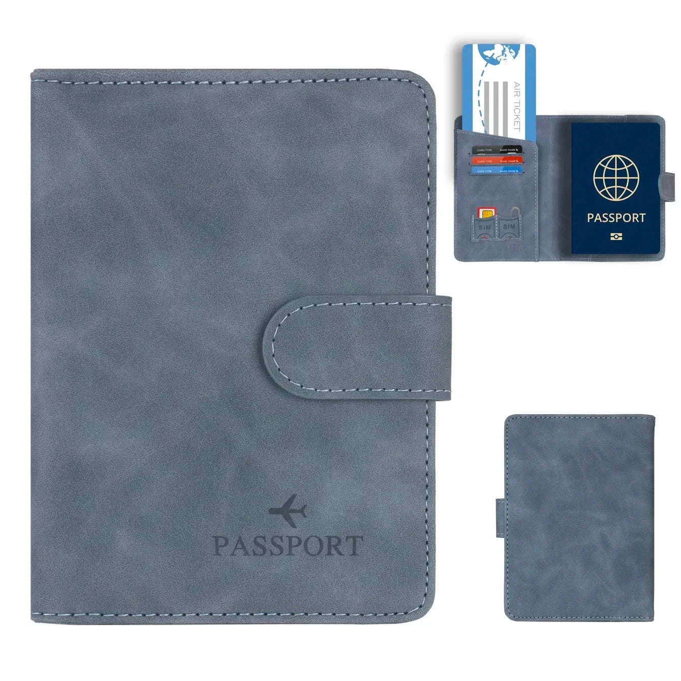 SkyVault Passport Holder in Leather – Elegant & Functional