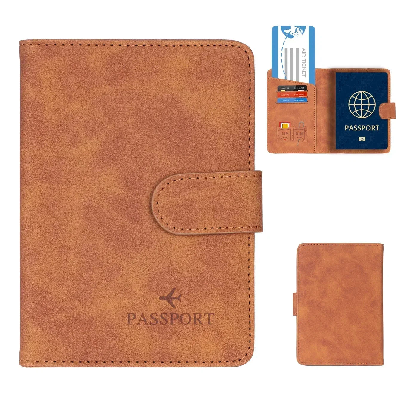 SkyVault Passport Holder in Leather – Elegant & Functional