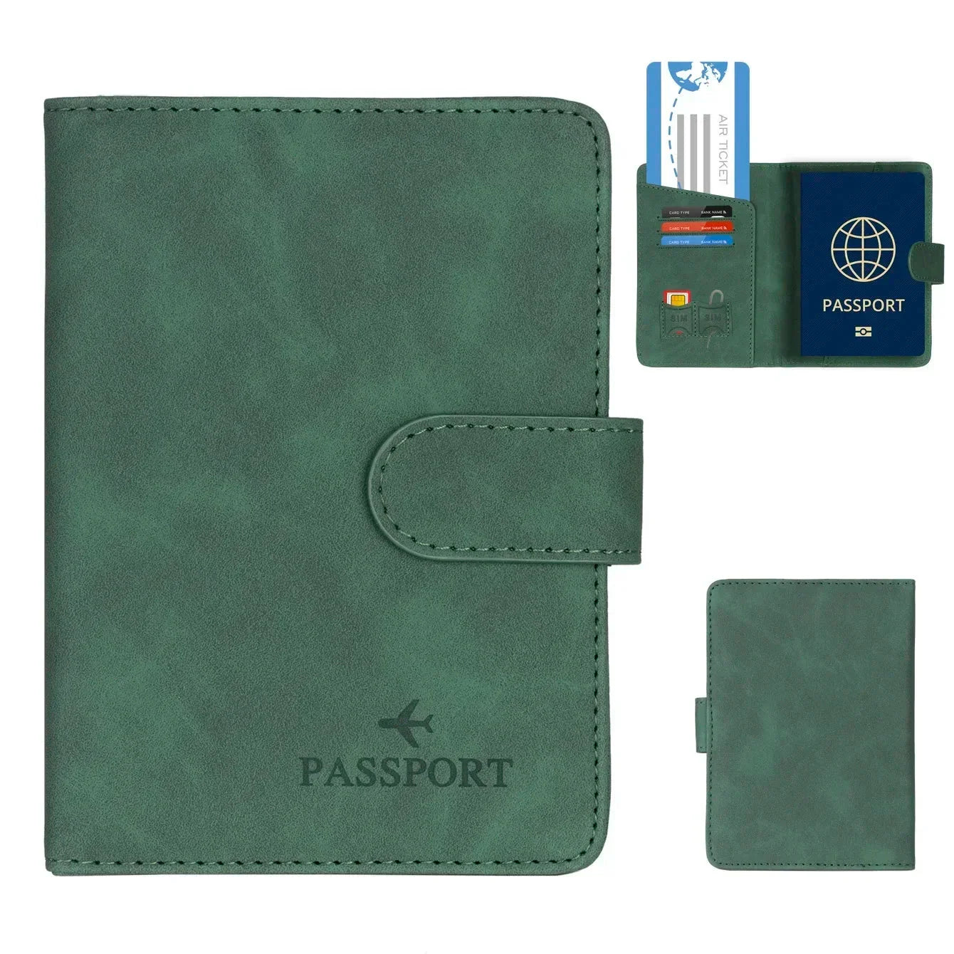 SkyVault Passport Holder in Leather – Elegant & Functional