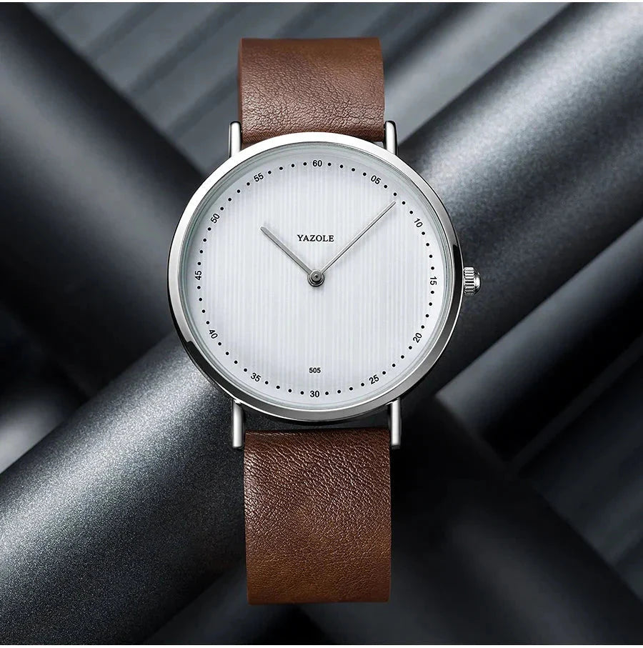 Men's Leather Luxury Watch Veron