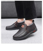 Men's Plush-Lined Leather Shoes