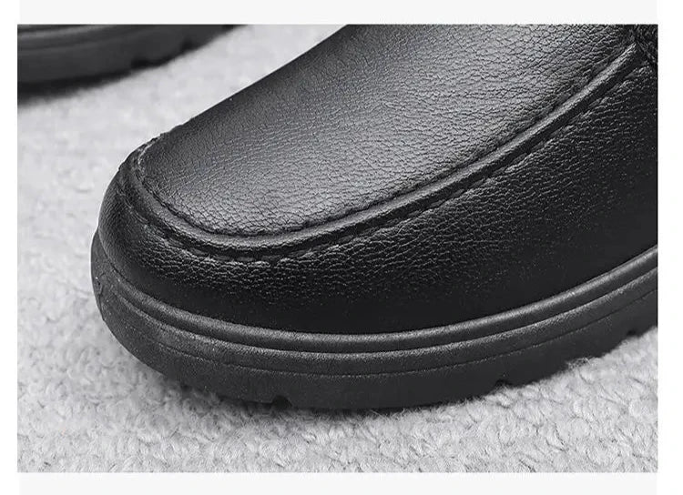 Men's Plush-Lined Leather Shoes