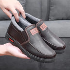 Men's Plush-Lined Leather Shoes