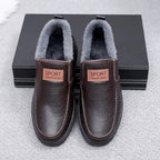 Men's Plush-Lined Leather Shoes