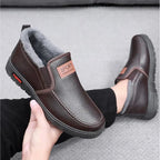 Men's Plush-Lined Leather Shoes
