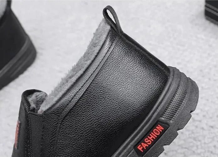 Men's Plush-Lined Leather Shoes