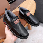 Men's Plush-Lined Leather Shoes