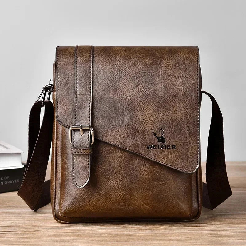 AlphaPort Men's Retro Leather Bag