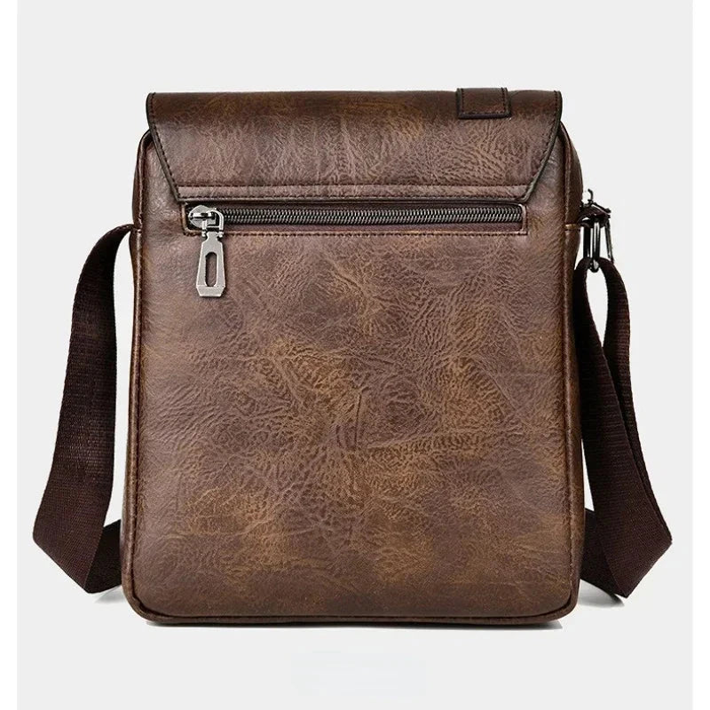 AlphaPort Men's Retro Leather Bag
