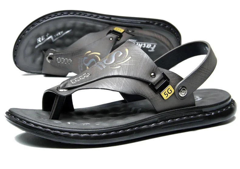 Lucian Leather Grip Sandals