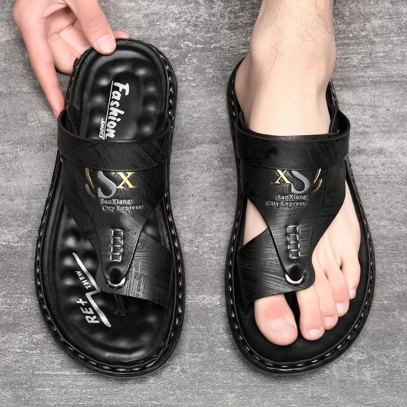 Lucian Leather Grip Sandals