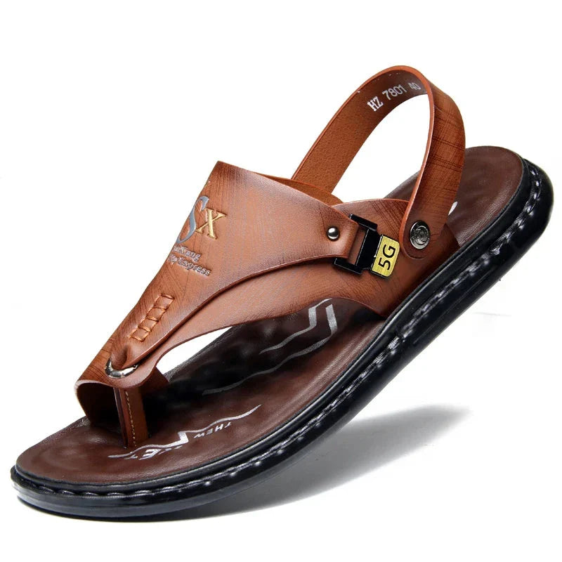 Lucian Leather Grip Sandals