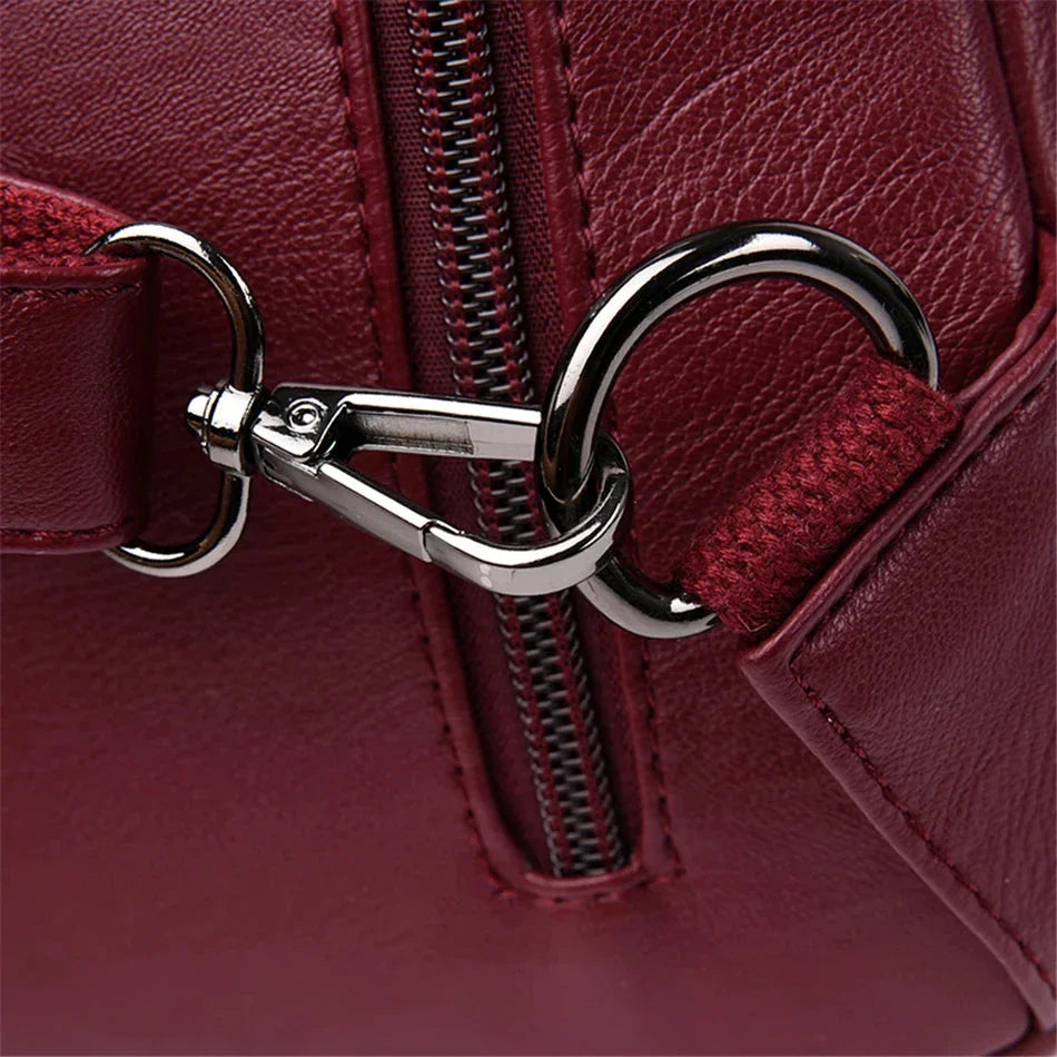 Multifunctional Women's Leather Backpack Allessa
