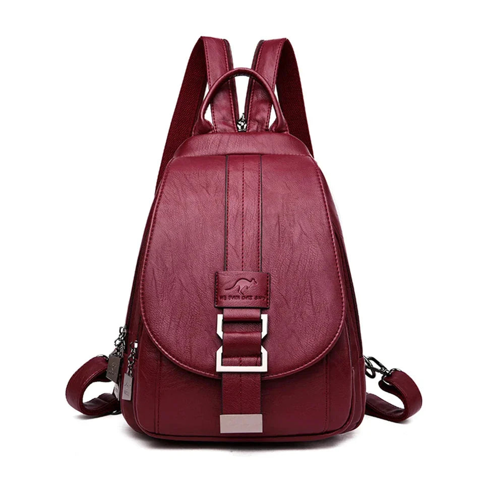 Multifunctional Women's Leather Backpack Allessa