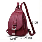 Multifunctional Women's Leather Backpack Allessa