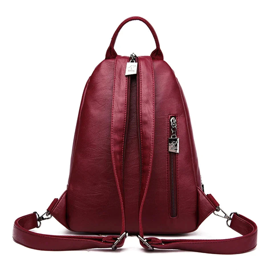 Multifunctional Women's Leather Backpack Allessa