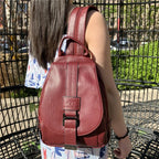 Multifunctional Women's Leather Backpack Allessa