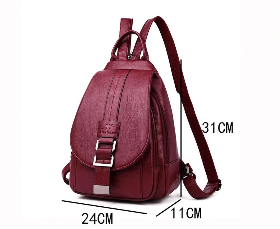Multifunctional Women's Leather Backpack Allessa