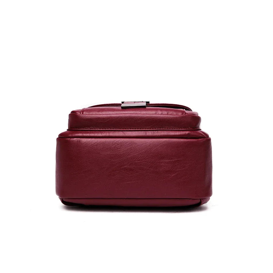 Multifunctional Women's Leather Backpack Allessa